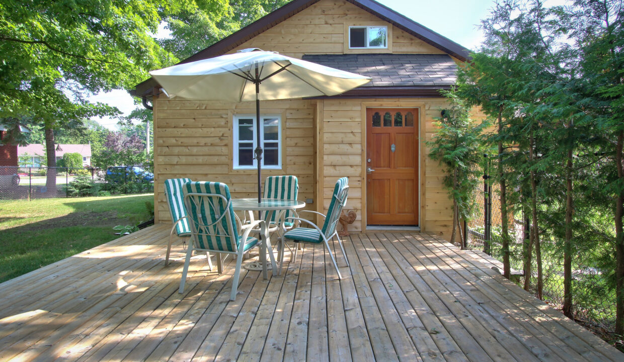 back deck looking at back door