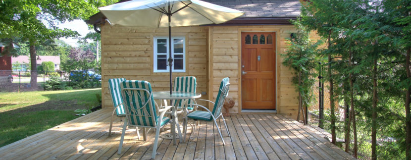 back deck looking at back door