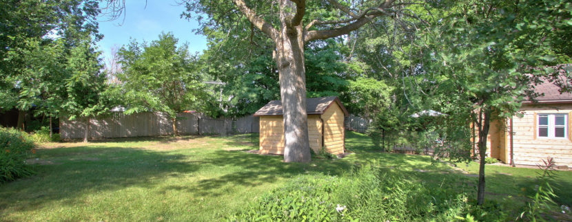 wide back yard from garden