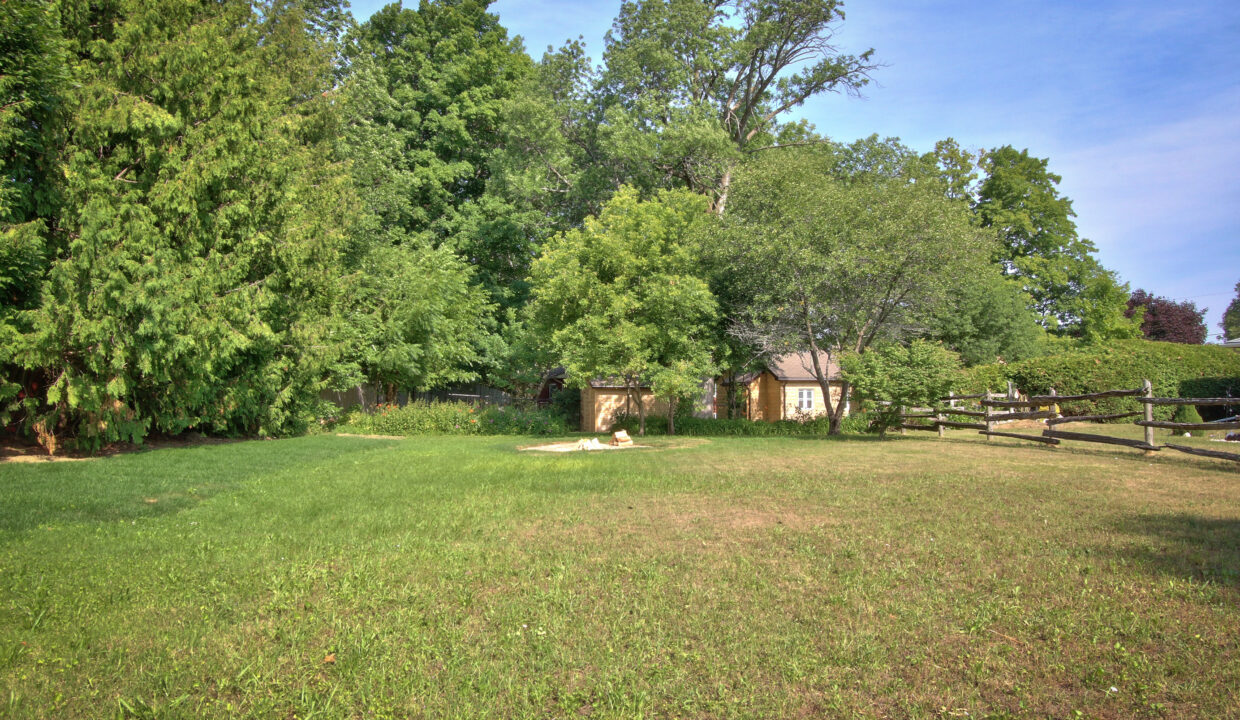 wide yard from fence