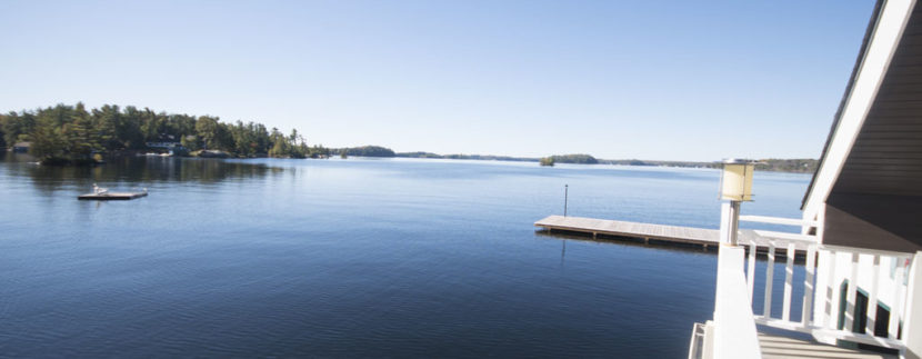 View of the lake from the boathouse