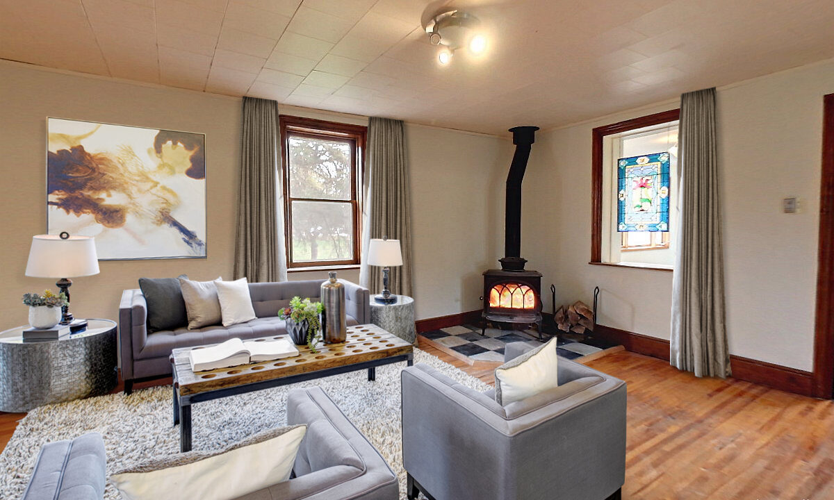 Virtually Staged Living Room - 135 Matilda clarksburg Ontario