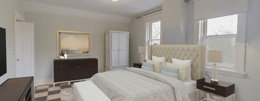 Virtually Staged Master Bedroom - 135 Matilda