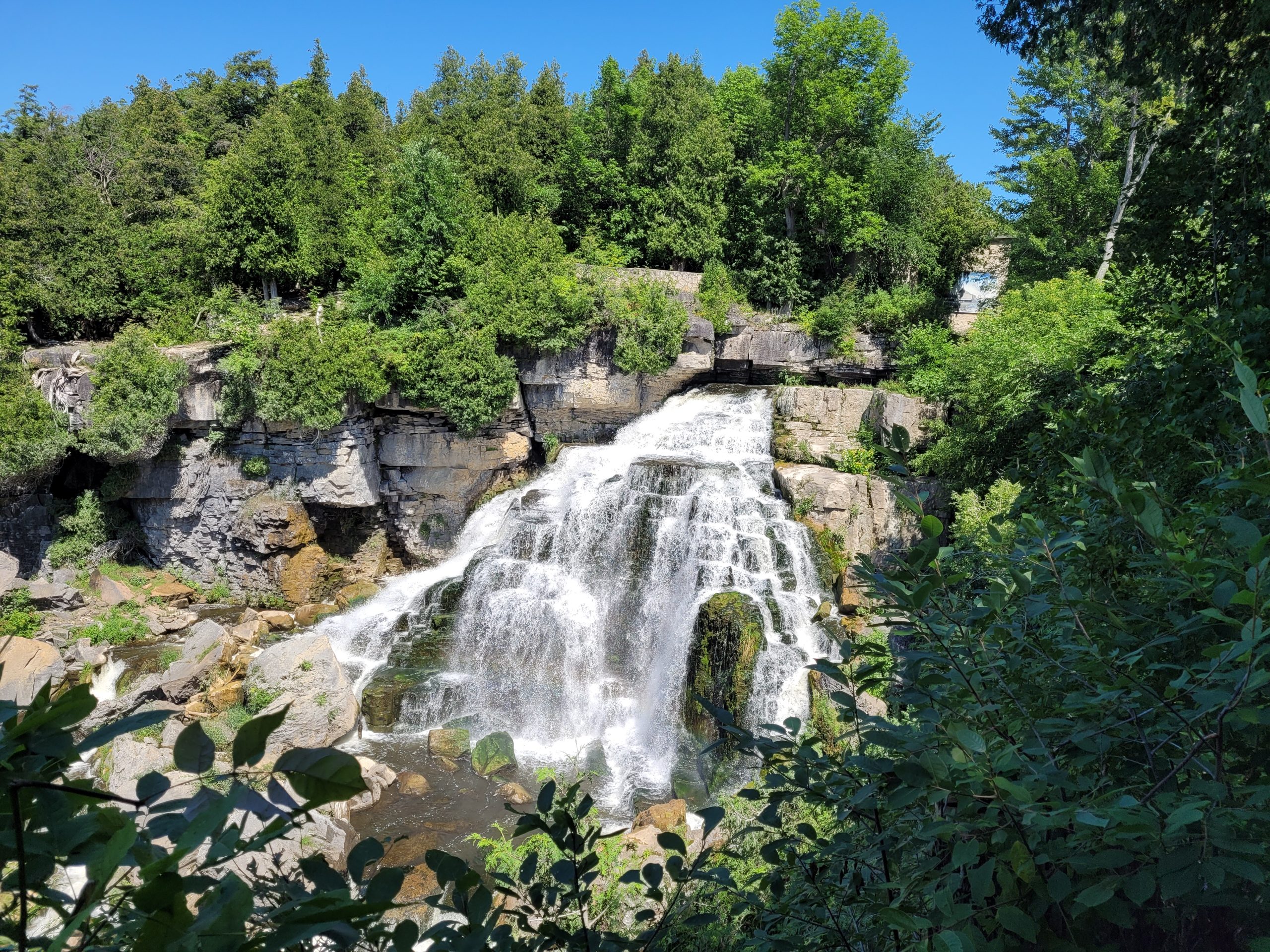 Inglis Falls waterfall in Grey County Ontario - 18 metre cascade in Owen Sound