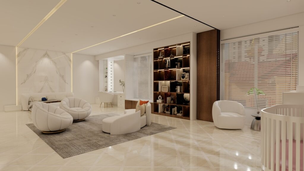 Clean, bright living room with minimal clutter