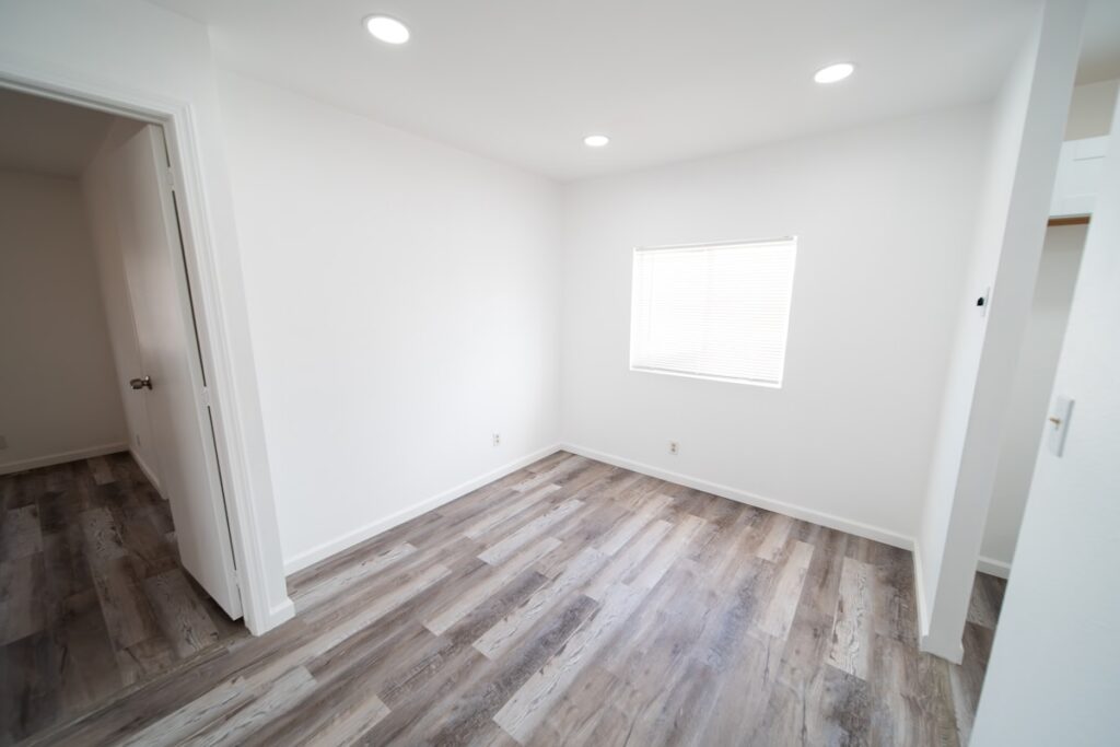 Freshly painted neutral room with natural light