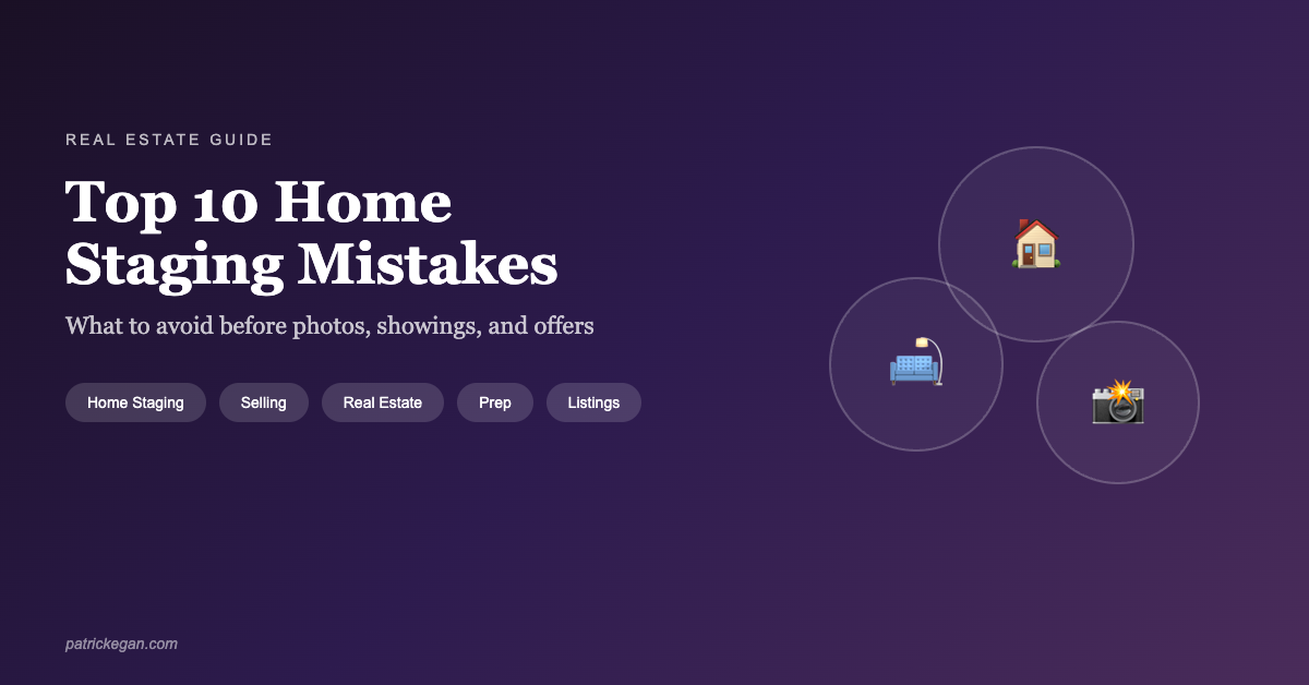 Top 10 home staging mistakes before photos, showings, and offers